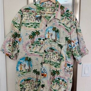 Vintage Hawaiian Men's Shirt - unique - Sz XXL